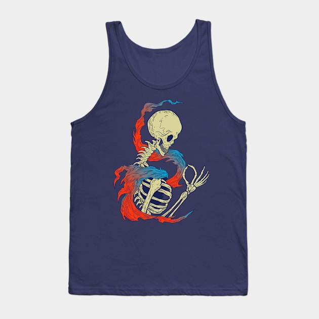 Skeleton Wrap Tank Top by thechicgeek